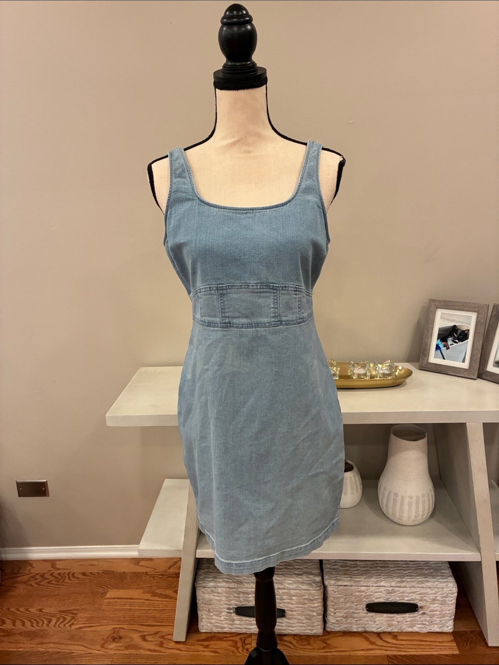 No Boundaries Light Blue Denim Mini Dress